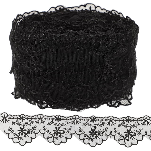 IDEANATEGRATE Encaje Negro Para Y Ideal Para Accesorios Y Trabajos Artesanales