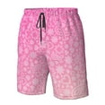 thumbnail image 6 of Uemuo Breast CancerN Ribbons Awareness Pattern Men's Swim Trunks Hawaiian Beach Bathing Suit Swimsuits Beach Quick-Dry Shorts with Pockets-Large, 6 of 9