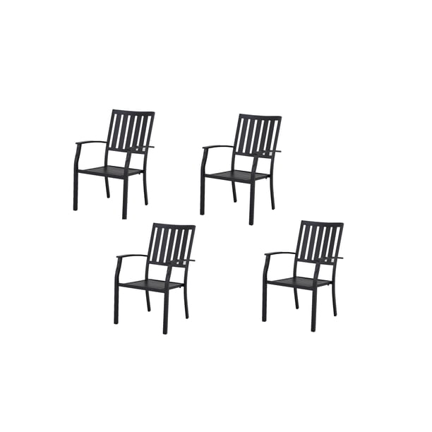 Better Homes & Gardens Camrose Farmhouse Slat Back Outdoor Dining Chair