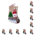 thumbnail image 1 of Inteprter Solo calcetín navideño colgando fiesta regalos bolsa reutilizable decoración Muñeco de nieve 10Conjunto, 1 of 6
