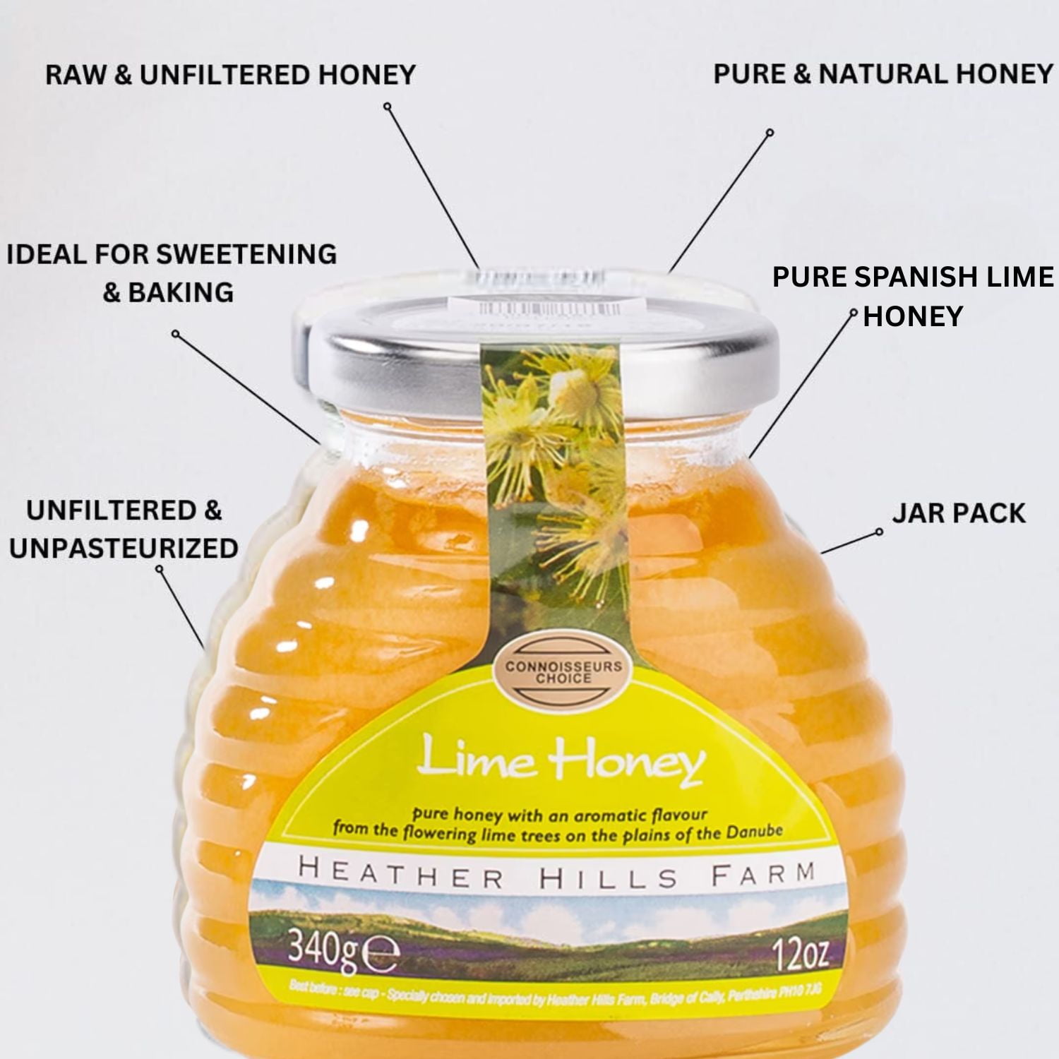 Heather Hills Lime Honey 12Oz