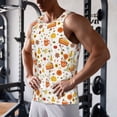 thumbnail image 5 of KLL Autumn Print Men's Muscle Gym Workout Stringer Tank Tops Bodybuilding Fitness T-Shirts Tank Tops Men-Medium, 5 of 7