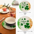 thumbnail image 2 of SKYSONIC 2 pcs Saint Patrick's Day Pot Holders Trivets, Heat Resistant Trivets,Clovers Shamrock Golden Cotton Thread Weave Mats for Hot Pads Pans Pot Bowl Teapot, 2 of 7