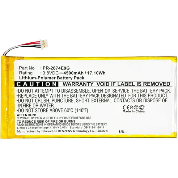 Batteries N Accessories BNA-WB-P8640 Tablets Battery - Li-Pol, 3.8V, 4500mAh, Ultra High Capacity Battery - Replacement for Acer PR-2874E9G Battery