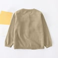 thumbnail image 5 of Delliss Girl's Solid Color Cotton Knitted Button Cardigan Long Sleeve Casual Soft Sweater Khaki 8-9 Years, 5 of 7