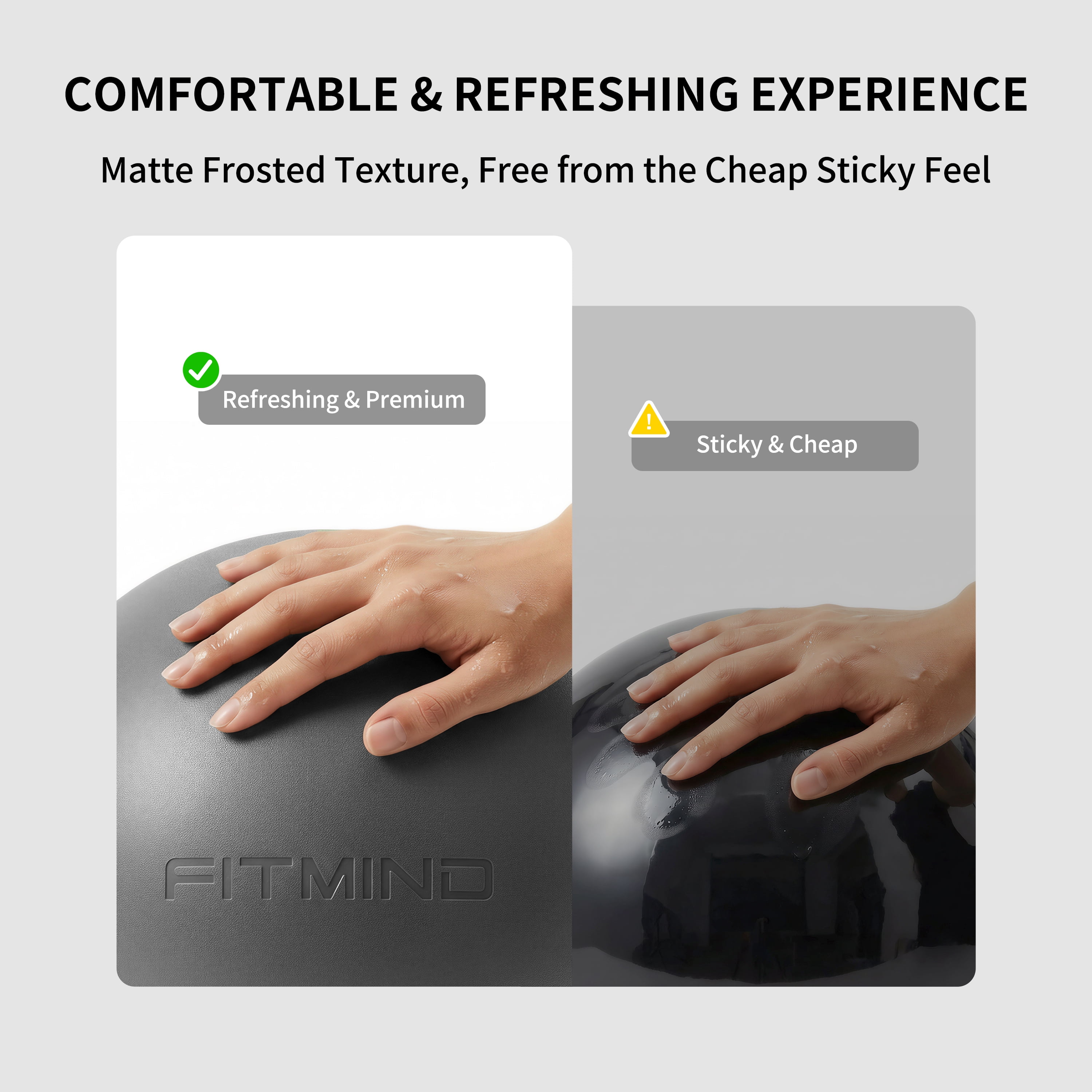 FITMIND Thickened Pilates Ball, 8in Core Ball for Physical Therapy, Ab Release and Core Workouts - Dark Gray