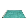 thumbnail image 2 of Ahgly Company Machine Washable Indoor Rectangle Persian Turquoise Blue Traditional Area Rugs, 7' x 10', 2 of 4