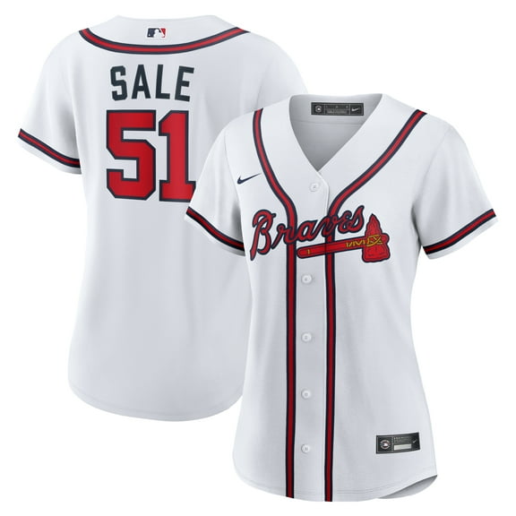 Women's Nike Chris Sale White Atlanta Braves Home Replica Jersey