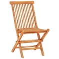 thumbnail image 2 of vidaXL Patio Bistro Set 3 Piece Patio Folding Table and Chairs Solid Teak Wood, 2 of 10