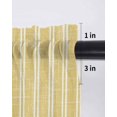 thumbnail image 6 of Yellow Striped Curtains 45 Inch Length,Sheer Curtains for Bedroom Living Room Window Farmhouse Geometric Striped Modern Vintage Rod Pocket Drapes Kitchen Curtains Small Half Window 42"x45" 2 Panels, 6 of 7