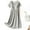 Grey, variant on Women's Floral Short Sleeve Summer Maternity Nursing Breastfeeding Dress Thread Dress Thin Crewneck Breastfeeding Dress