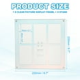 thumbnail image 2 of Uxcell Acrylic Collage Photo Frame, Fits Photos Floating Magnetic Picture Frames with Stand for Home Refrigerator Fridge Purple, 2 of 7