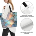 thumbnail image 3 of Fotbe Pastel Abstract Fluid Art Bolsa Tote Estética de Lona con Estampado para Mujer - Bolsa Reutilizable de Hombro Casual para Vacaciones, Compras, Trabajo y Gimnasio, 3 of 8