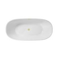 thumbnail image 6 of Elegant Kitchen & Bath BT10770GW-BGD 77 in. Soaking Bathtub, Glossy White with Brushed Gold Trim, 6 of 8