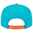 thumbnail image 4 of Men's New Era Aqua/Orange Miami Dolphins Team Establish 9FIFTY Snapback Hat, 4 of 6