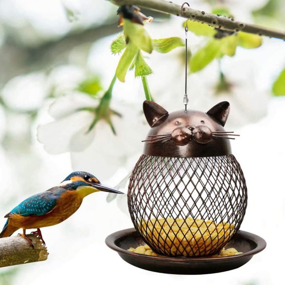 Bird Feeder,Cat Shape Bird Feeder,Outdoor Bird Feeder,Wild Bird Feeder