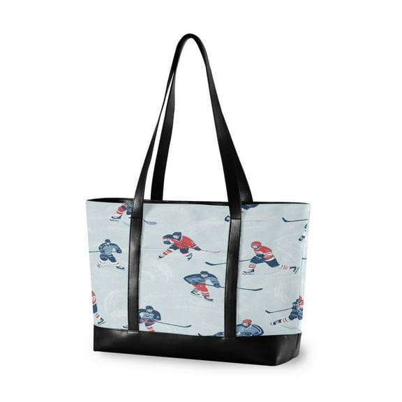FORMRS Laptop Tote Bag for Women with 15.6" Computer Compartments Handbag, Hockey Action Zone