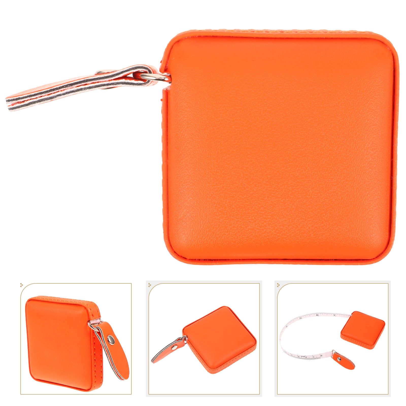 COMPUKAS Body Measuring Tape Retractable 1Pcs Multipurpose Tape Measure for Waistline Body Measure Yellow Orange