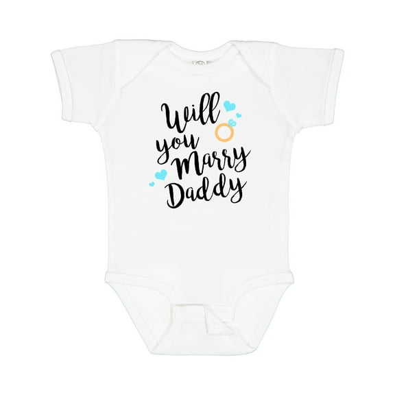 Inktastic Will You Marry Daddy-ring Boys or Girls Baby Bodysuit