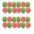 thumbnail image 1 of 40 globos de látex duraderos con estampado de sandía, ideales para fiestas de verano (20 unidades en verde y rojo)., 1 of 5