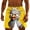 #454-Yellow, variant on Ceisia Men's Funny Animal Print Beach Shorts Novelty Drawstring Swim Trunks with Hidden Pocket Quick Dry Summer Bottoms Gifts for Father