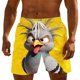 thumbnail image 2 of Pantalones de Natación de Verano de Ocio de la Playa de los Hombres con Cordón, Poliéster Transpirable Ligero para el Uso Informal, 2 of 5