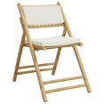 thumbnail image 4 of vidaXL 5 Piece Folding Bistro Set with Cushions Outdoor Table and Chairs Bamboo, 4 of 11