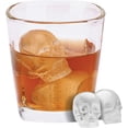 thumbnail image 5 of Bandeja para moldes de hielo con forma de calavera 3D, moldes de silicona para cubitos de hielo con forma de calavera y embudo, divertida calavera para cócteles, whisky, bourbon y bebidas frías., 5 of 5