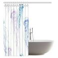 thumbnail image 2 of MYPOP Jellyfish Shower Curtain, Jellyfish Shaped with Ornamental Patterns Boho Style Beach Themed Art Fabric Bathroom Set with Hooks, 60 X 72 Inches, 2 of 3