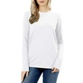 thumbnail image 1 of Womens Cotton Long Sleeve Crew Neck Shirt, 1 of 6