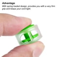 thumbnail image 4 of Uxcell 0.7" Dia Cord Locks Round Double Hole Stopper Cord Fastener Green 16 Pack, 4 of 5