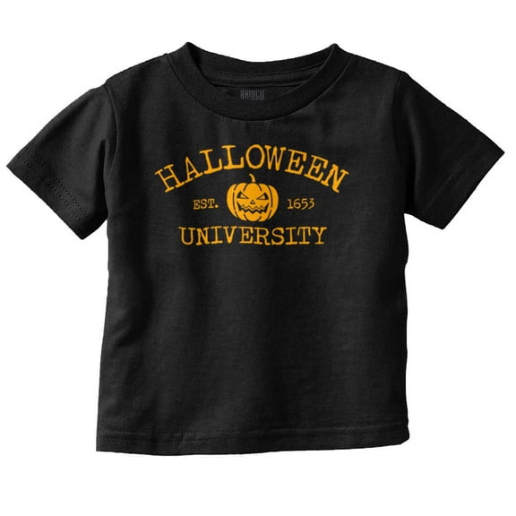 Halloween University Jack O Lantern Toddler Boy Girl T Shirt Infant Toddler Brisco Brands 6M