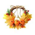 thumbnail image 2 of Halloween Fall Wreaths for Front Door - Maple Leaves Pumpkins - Fall Wreaths Artificial Wreath Decorations for Indoor Outdoor Thanksgiving Halloween Fall Decorations for Home, 2 of 8