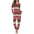 thumbnail image 2 of Renewold Family Christmas Pajamas Matching Sets Xmas Trees Reindeer Loungewear Tracksuit for Women Size M Leisure Daily Life Wear Nightgown Sleepwear Set of 2, 2 of 5