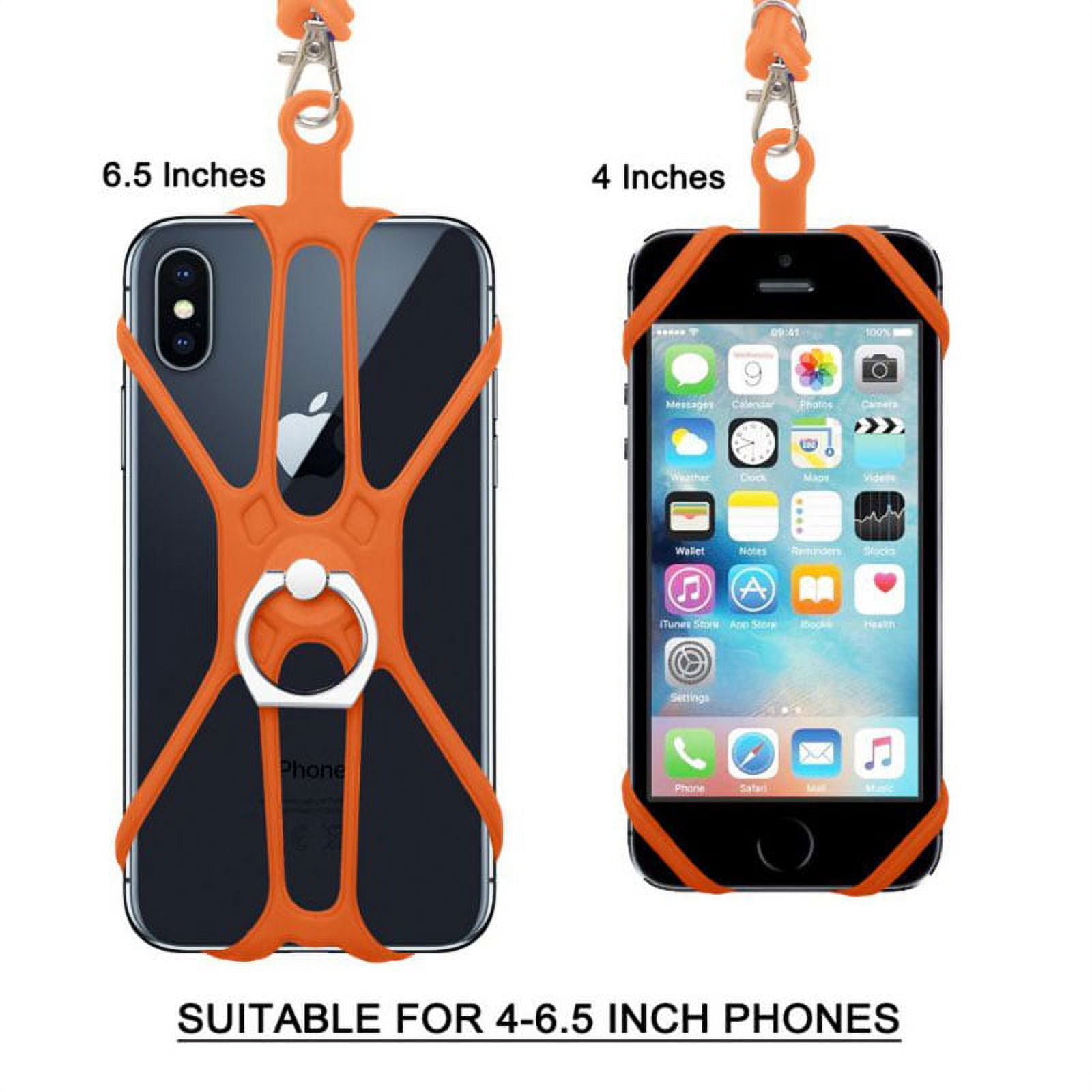 In Silicone Cell Phone Lanyard Case Holder, Detachable Strap