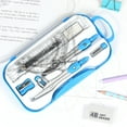 thumbnail image 6 of Geometry Set 10 Pcs Student Supplies with Shatterproof Storage Box,Includes Rulers,Protractor,Compass,Eraser,Pencil Sharpener,Lead Refills,Pencil（Blue）, 6 of 7
