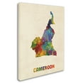 thumbnail image 2 of Trademark Fine Art 'Cameroon Watercolor Map' Canvas Art by Michael Tompsett, 2 of 3