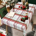 thumbnail image 3 of Christmas Buffalo Plaid Tablecloth, Gingham Checkered Table Cloth, Xmas Tablecloths for Dining Kitchen Winter Holiday, Waterproof Table Cover for Party Decor, Red Green, Rectangle 60 x 102 Inch, 3 of 6