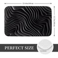 thumbnail image 2 of Balery Abstract Black And White Waves Felpudo de franela, resistente a las manchas y a la decoloración, para uso interior y exterior, fácil de limpiar, 40 x 60 cm, 2 of 7
