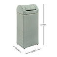 thumbnail image 3 of happimess Darla 14.27-Gallon All-Weather Wicker/Metal Swing Top Hideaway Outdoor Trash Can for Package Delivery, Patio Furniture, Cushions, Gardening Tools, Pool Supplies, Mint Blue/White, HPM1201C, 3 of 9