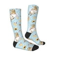 thumbnail image 4 of Lsque Cute Gnome Bee Collects Honey Printed Crew Socks Men's Women's LightWeight Thin Casual Calf Socks ,Knee High Socks,Cotton Socks, 4 of 9