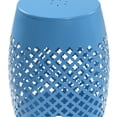 thumbnail image 5 of AC Pacific Powder Coated Iron Outdoor Blue Side Table, 5 of 6