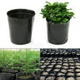 thumbnail image 2 of Pack of 100 Household Garden Black Plastic Plant Nutrition Pots Flower Seedlings Nursery Pot, 2 of 6