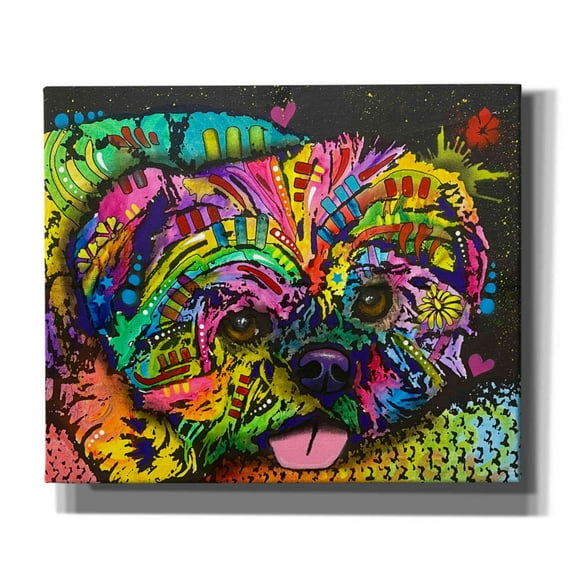 Epic Graffiti 'Pooped Pupper' by Dean Russo, Canvas Wall Art, 24"x20"