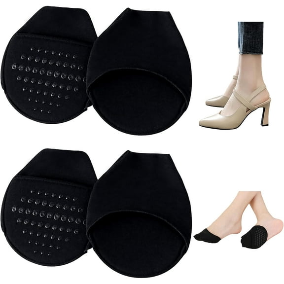 Ball of Foot Cushion Socks Seamless Toe Topper Socks Half forefoot socks Non-Slip Pain Relief Toe Half Socks