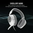 thumbnail image 3 of CORSAIR HS55 STEREO Gaming Headset, White - PC, Mac, PS5/PS4, Xbox Series X | S, Nintendo Switch, and mobile devices via a 3.5mm connector, with an included Y-cable adapter, 3 of 6