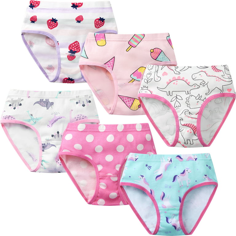 Girls Underwear 100% Cotton Underwear For Girls Breathable Toddler Girl  Underwear Comfort Baby Girls Panties 6 Packs