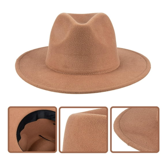 STRANDCHIC Cow Girl Hat Cowboy Hat Light Brown Cloth 1Pcs for Daily Wear