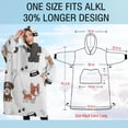 thumbnail image 4 of Oversized Wearable Blanket Hoodie,Cute Dogs Sherpa Blanket Hoodie with Super Pockets,Super Warm Fuzzy Pullover for Women & Men, 4 of 6