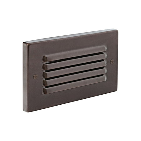 T-bar Step Light - Horizontal Indoor/Outdoor Bronze Louvered LED Step Light